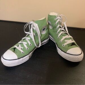 Converse Unisex High-Top Sneakers in Green and White